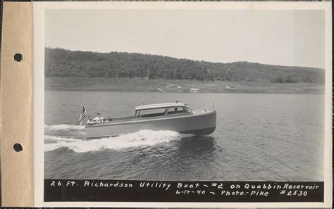 26 Foot Richardson Utility Boat 2 On Quabbin Reservoir Mass June 17