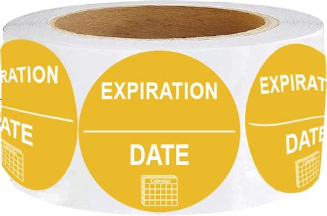 Expiration Dates Stickers 1 Inch Healthcare Paper Label 500 Pcs Dot Exp