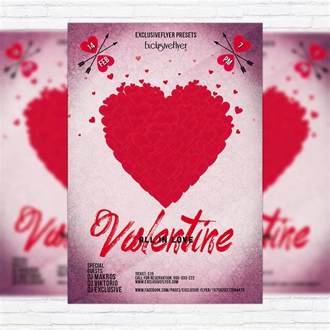 Valentine Love Premium Psd Flyer Template Exclsiveflyer Free And