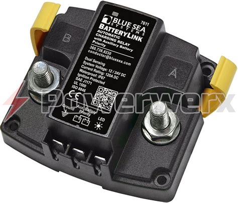 Blue Sea 7611 Dc Batterylink Automatic Charging Relay 120 Amp Powerwerx