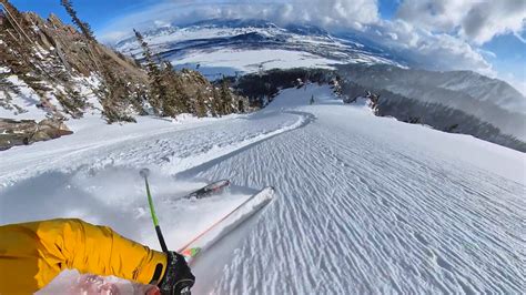 Teton Range Wy Report Intense Adventure Skiing In A Spectacular Chute