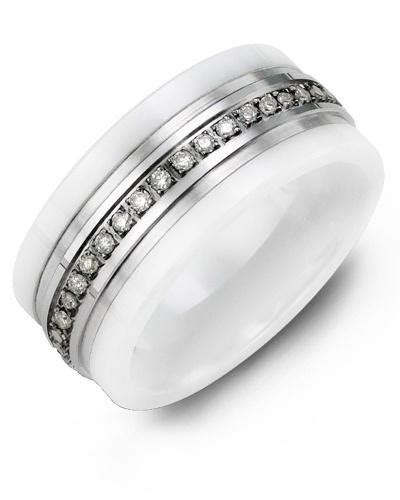 Ceramic Diamond Wedding Ring Mwc910iw 15r Berani Jewellery