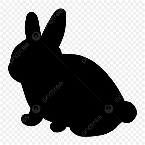 Sitting Rabbit Silhouette Png Transparent Bunny Silhouette Lovely