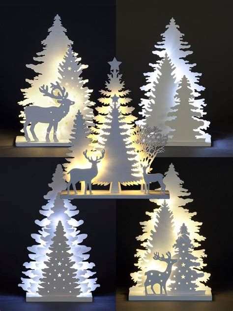 Cnc Laser Cut Light Up Decoration Christmas Ornament Xmas Festive Tree
