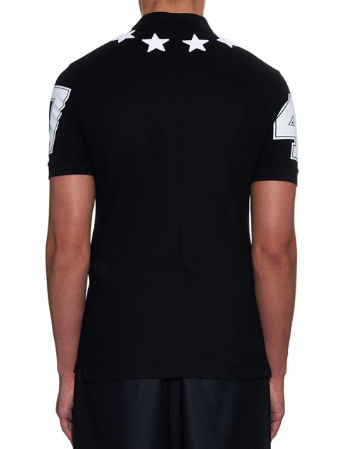 Lyst Givenchy Cuban Fit Embroidered Stars Polo Shirt In Black For Men