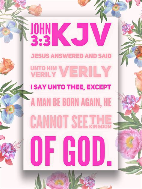 John 33 Kjv Jesus Answered And Said Unto Him Verily Verily I Say