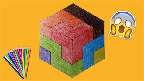 Como Dibujar Un Cubo En 3d Youtube