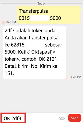 Kemudian silahkan kirim sms ke 151 dengan format sebagai berikut oktoken, contoh: 2 Cara Transfer Pulsa Indosat Terupdate 2019, 1 Menit Aja!