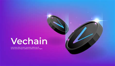 Vechain Coin Banner Vet Coin Cryptocurrency Concept 3450405 Vector