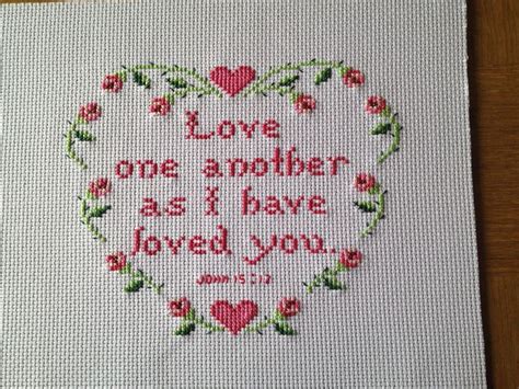 570 x 840 jpeg 129 кб. finished completed cross stitch bible verse Love One ...