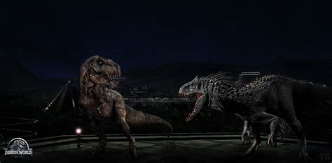 Jurassic World Trex Vs Indominus Rex By Najamsaqib Jurassic World