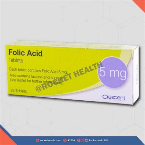 Folic Acid 5mg Folic Acid Uk Tablet 28s Rocket Health