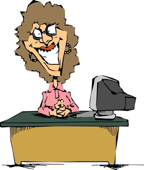 Woman Using A Computer Clip Art Free Vector In Open Office Drawing Svg