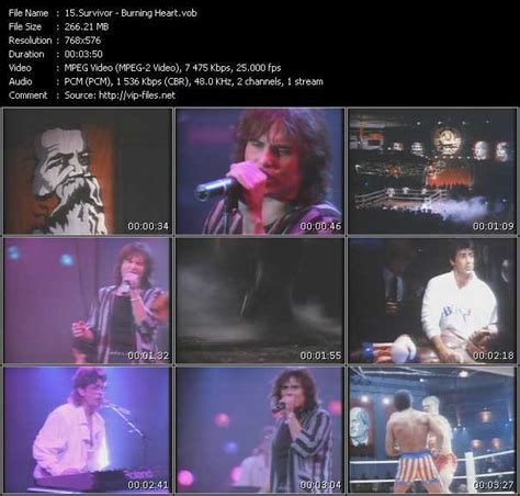 This one is far more obvious in its. Survivor «Burning Heart» VOB File