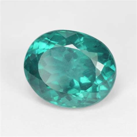 714ct Blue Green Apatite Gemstone Oval Cut 129 X 106 Mm Gemselect