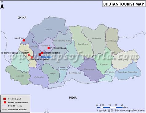 Bhutan Travel Map Travel Map Of Bhutan