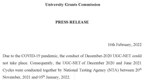 Ugc Net Result Result Of National Eligibility Test To Be Released