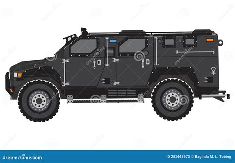 Swat Truck Cartoon Vector 253445673