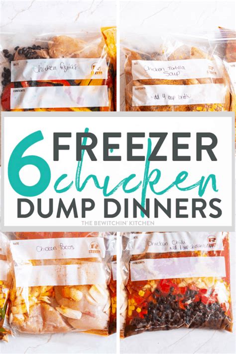 Versatile chicken makes a great basis for a wide variety of recipes, from those that are prepared and frozen raw to cook later, right up to ones that just. 6 Freezer Chicken Dump Dinners | The Bewitchin' Kitchen