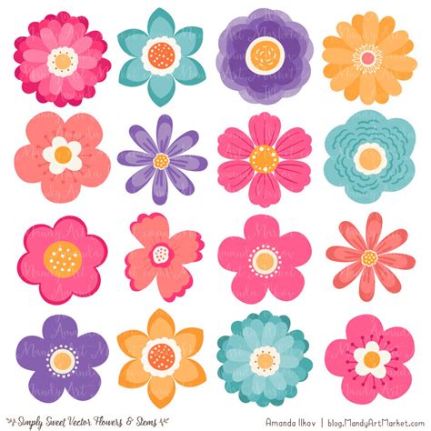 Flower Cute Clip Art Clip Art Library