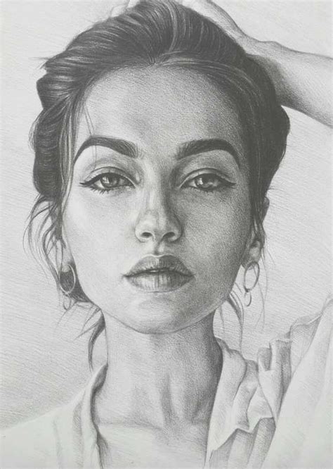 Pencil Portrait From Different Photos Original Hand Drawn Etsy