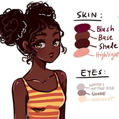 Drawing Tips Dark Skin Art Reference Subjects Inspiration Blush Poses Disney Characters