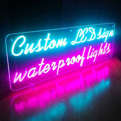 Water Proof Neon Sign Custom Customize Outdoor Led Sign Lights For Bar