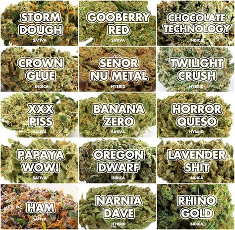 Different Types Of Weed Names