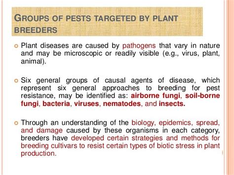 breeding for resistance to disease and insect pests biotic stress