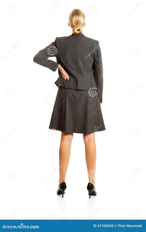 Businesswoman Standing Back In Confident Pose Stock Photo Image Of