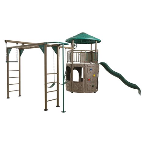 Lifetime Adventure Tower Deluxe Playset With Monkey Bars 90630