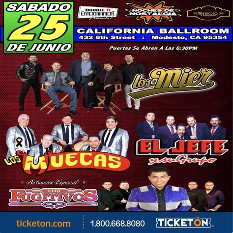 Los Mier Los Muecas California Ballroom Tickets Boletos Modesto Ca