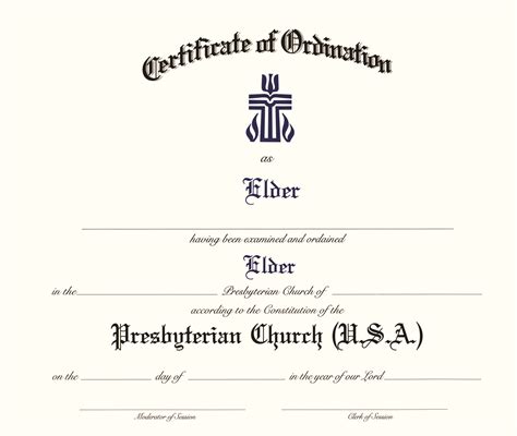 Certificate Of Ordination Template