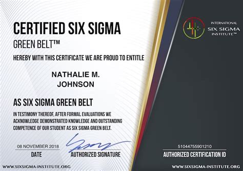 Green Belt Lean Six Sigma F Gb 00