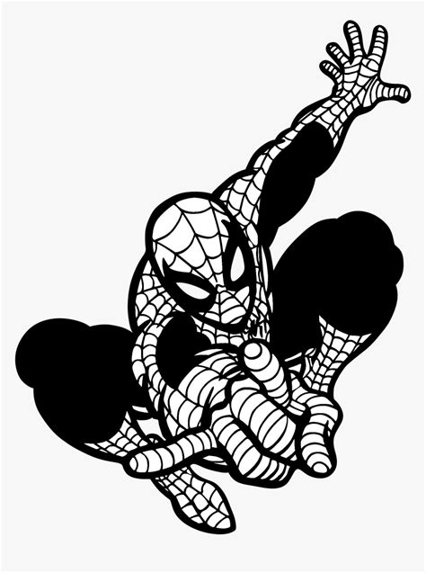 Spider Man Logo Png Tr - Spiderman Wall Sticker Black And White