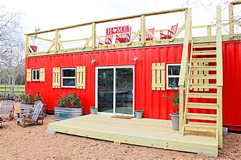 40 Ft Tiny Shipping Container Home Rustic Retreat Xl Country Froot