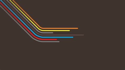 Assorted Color Lines Illustration Abstract Simple Minimalism Lines