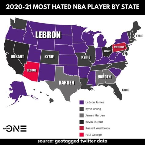 America Has Spoken Map Reveals Most Hated Nba Player In Every State