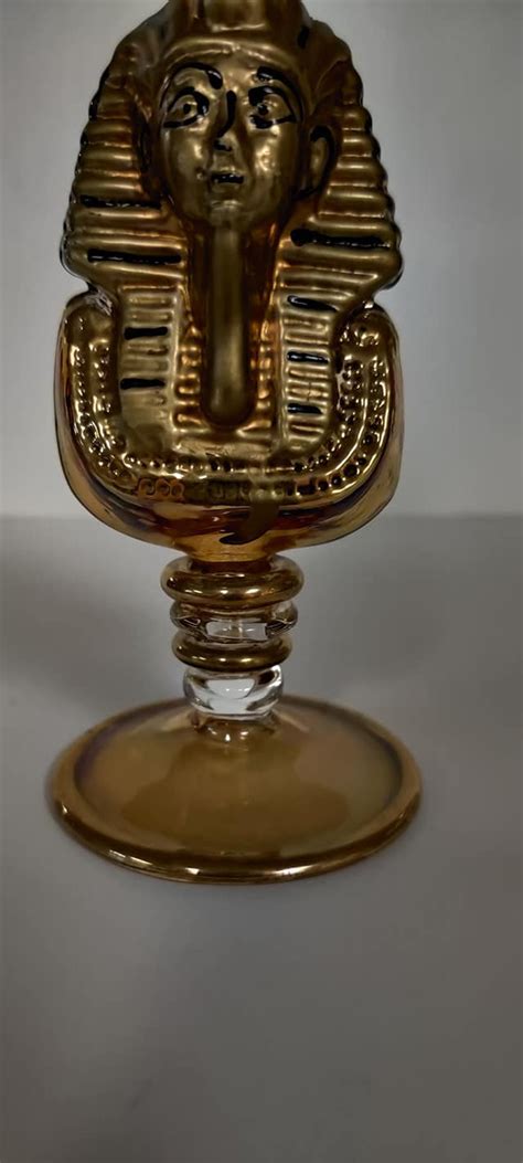 King Tut Egyptian Perfume Glass Bottle Made In Egypt Etsy