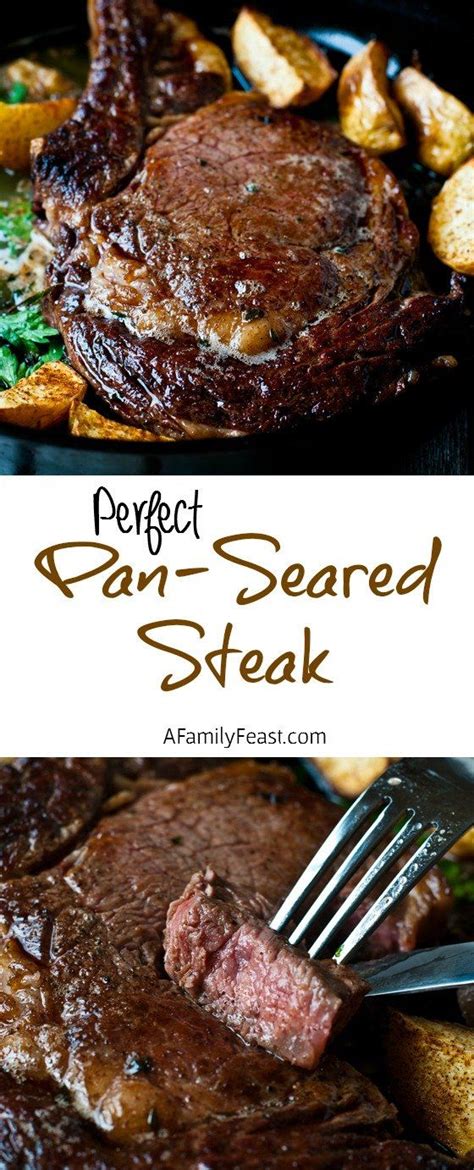 The garlic butter with marinating a steak adds flavor and tenderizes the meat. Perfect Pan-Seared Steak - A Family Feast® | Recipes, Meat ...