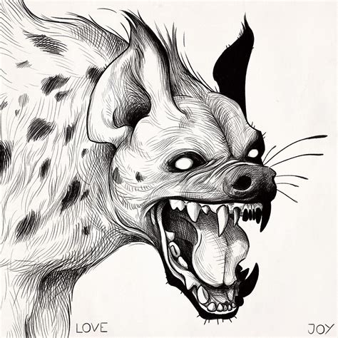 Hyena By Evanlovejoy Tumbrl Animal Sketches Scary Drawings