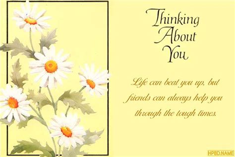 Thinking of you quotes for a friend. Write Wishes, Messages on Thinking of You Card Images