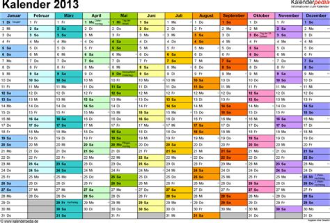 Legen sie das datum des startmonats fest. Kalender 2013 zum Ausdrucken als PDF (12 Vorlagen, kostenlos)