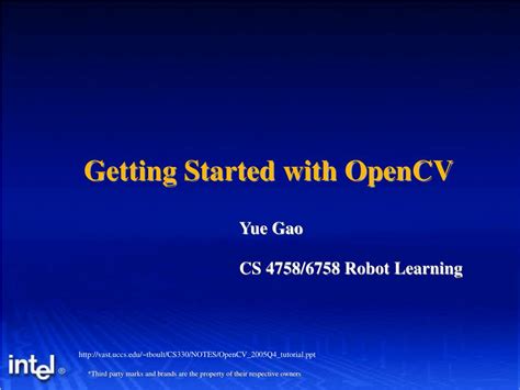 Ppt Getting Started With Opencv Powerpoint Presentation Free