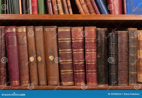 Antique Books On Shelf Stock Photo Image Of Storybook 22930224