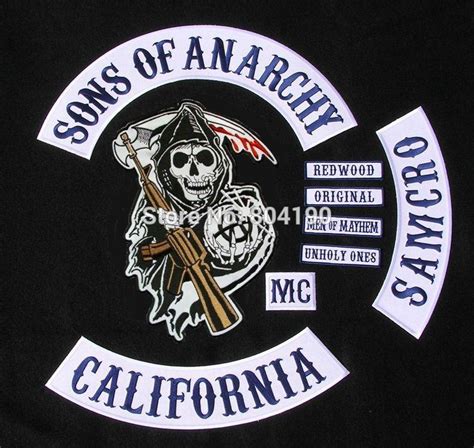 2019 16 Inches Large Sons Of Anarchy Biker Vest Soa Grim Reaper