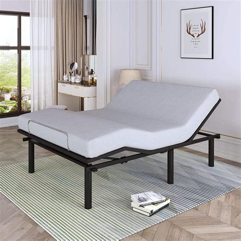 Metal Adjustable Bed Base With Wireless Remote Control Full Size