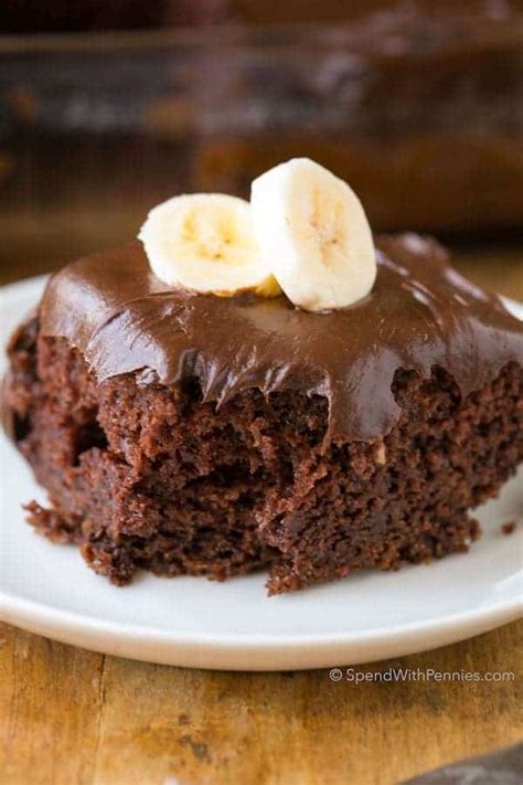 Mix flour with remaining dry ingredients. Chocolate Banana Cake - Spend With Pennies