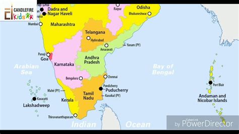 Southern States Map Of India