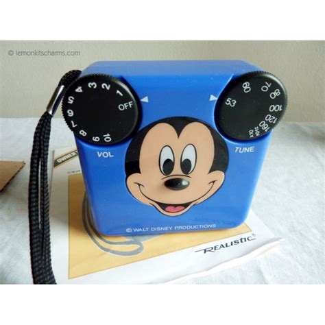 Vintage Mickey Mouse Am Radio Radioshack 1980s Disney Audio Portable
